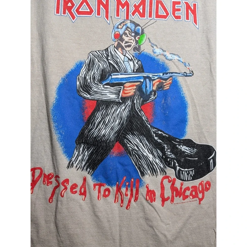 Iron Maiden‎ Chicago Mutants Distressed Short Sleeve - Sand Medium